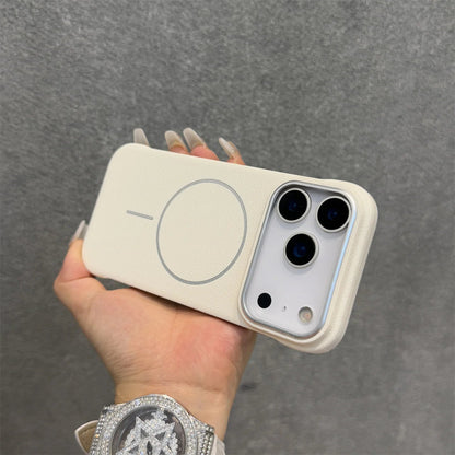 Luxury Borderless PU Leather Ultra Thin Magentic Cases for iPhone 17 16 14 15 Pro Max 16Pro 17promax 17 Air Magsafe Back Cover RELUX.STORE