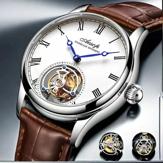 Aesop Real Flying Tourbillon Movement Mechanical Watches Luxury Watch for Men Skeleton Tourbillon Watch Sapphire Official StoreS