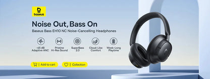 Baseus D02 Pro Wireless Headphones Bluetooth Earphone 5.3 Foldable Headset Sport Over the Ear Headphone Gaming Bluetooth Earbuds RELUX.STORE