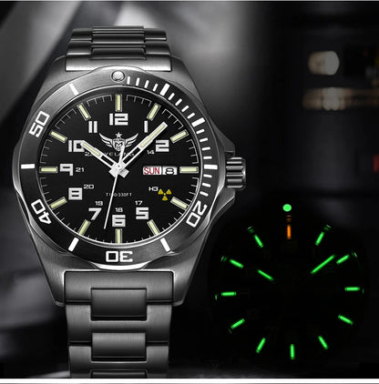 Yelang V1019 Brand 44MM Men Watch NH36 100M PROFESSIONAL WATERPROOF Deep Diving Mechanical Automatic Watch Sapphire Lens Reloj