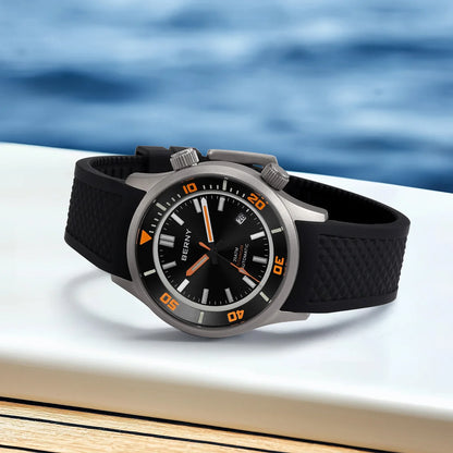 BERNY Automatic Titanium Diver Watch for Men Supper Luminous Sappire AR coated Miyota 8215 20ATM Mechanical Diving Men's Watches