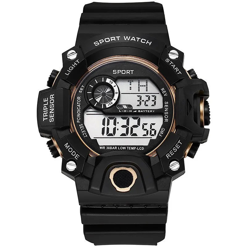 YIKAZE Men's LED Digital Watch Men Sport Watches Fitness Electronic Watch Multifunction Military Sports Watches Clock Kids Gifts