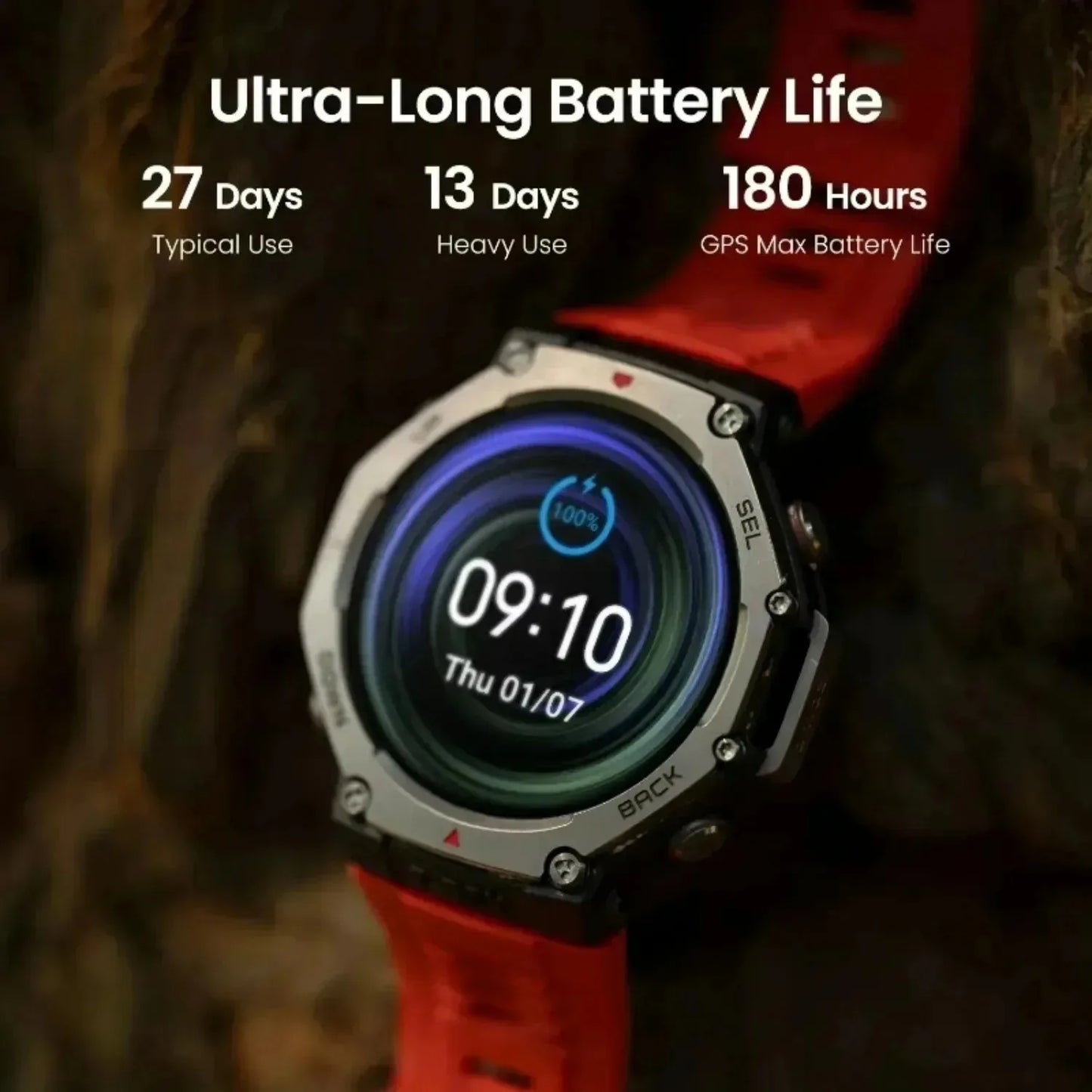 Xiaomi T-Rex 3 For Amazfit New Military gps smartwatc Built-in Compass Altimeter 10ATM Waterproof Sports Smartwatch Men Women