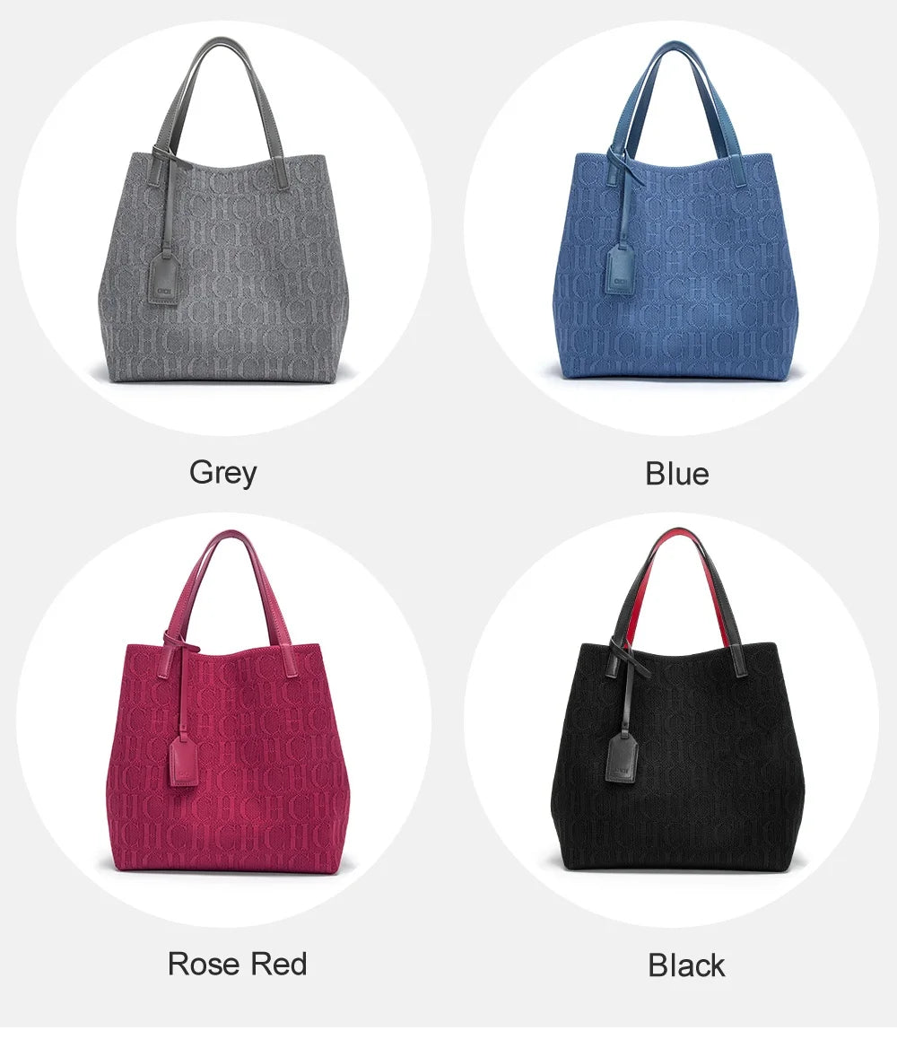 CH Ladies Shoulder Bag Fashion Classic New Pure Color Outer Pocket Ladies Handbag High Quality Craft Large Capacity Handbag RELUX.STORE