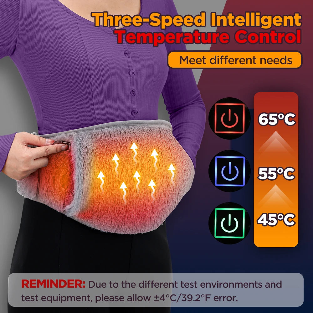 Electric Heating Pad Waist Belt Hand Warmer Winter Heater Cold-proof Uterus Warming Pad USB Charging Abdominal Heating Belt RELUX.STORE