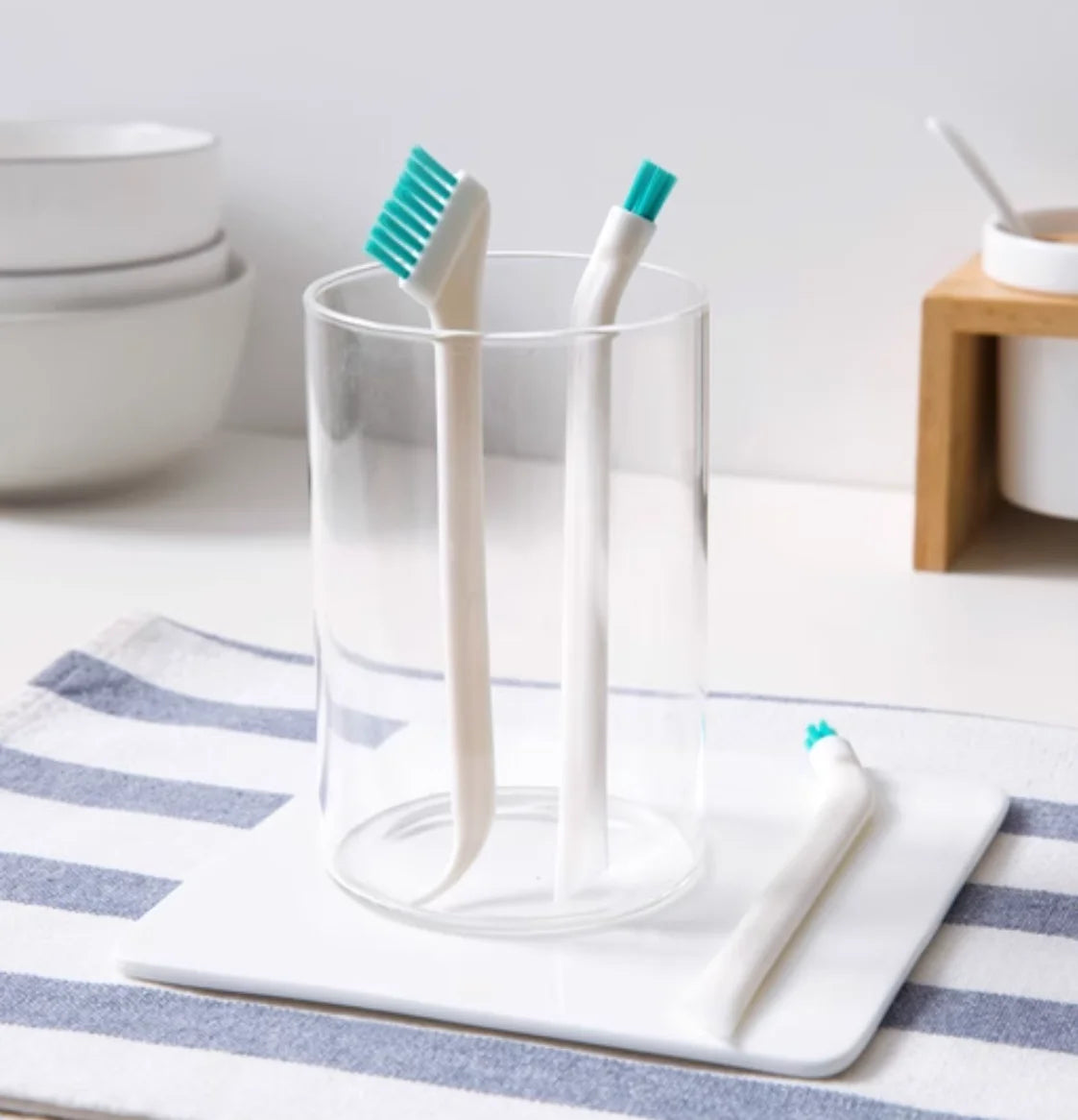 2 Pcs/Set Cleaning Narrow Brush Long Handle Portable Gap Baby Bottle Gap Cleaning Brush Household Kitchen Tool Small Brush