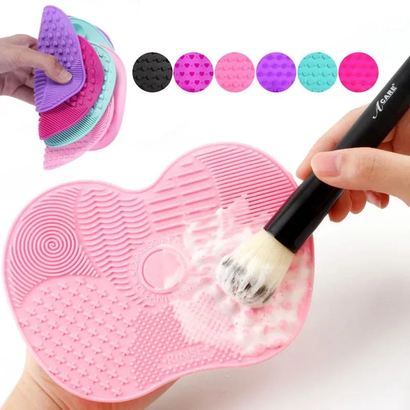 Silicone Brush Cleaner Cosmetic Make Up Washing Brush Gel Cleaning Mat Foundation Makeup Brush Cleaner Pad Scrubbe Board RELUX.STORE