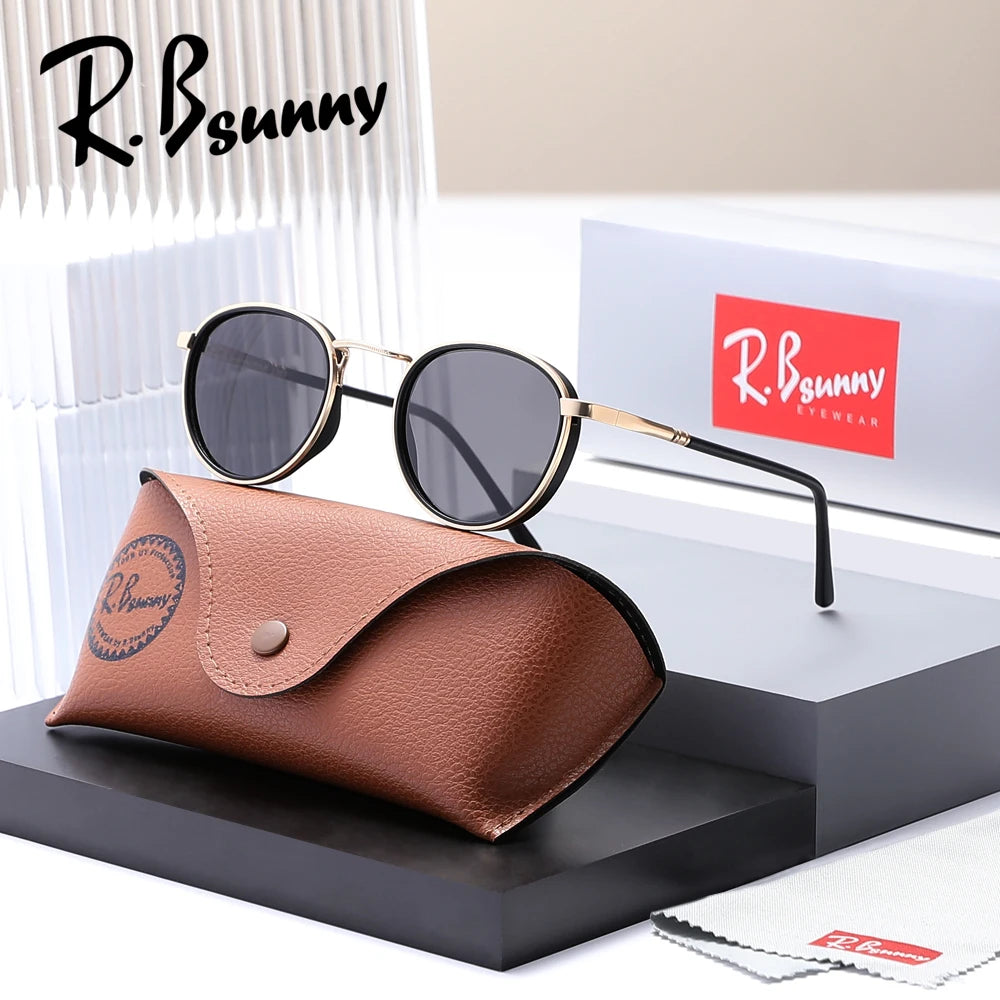 Design Retro Round Frame Sunglasses For Men Polarized UV400 Women Causal Driving Glasses Accessories RELUX.STORE