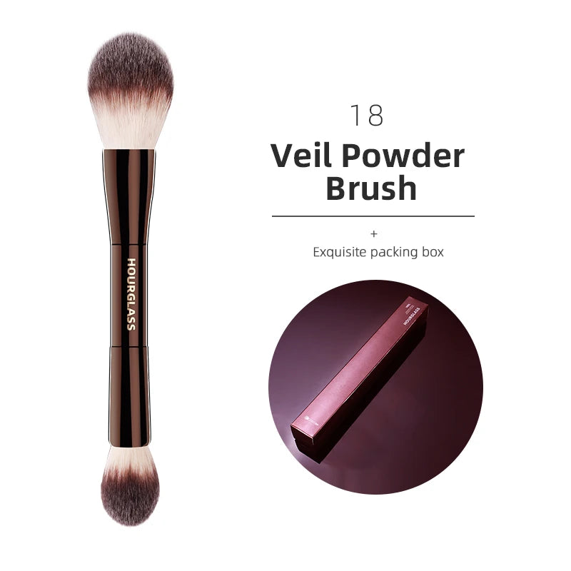 Hourglass Makeup Brush All Kinds Eyeshadow Foundation Concealer Powder Bronzer Blusher Eyeliner Retractable Professional Brushes RELUX.STORE