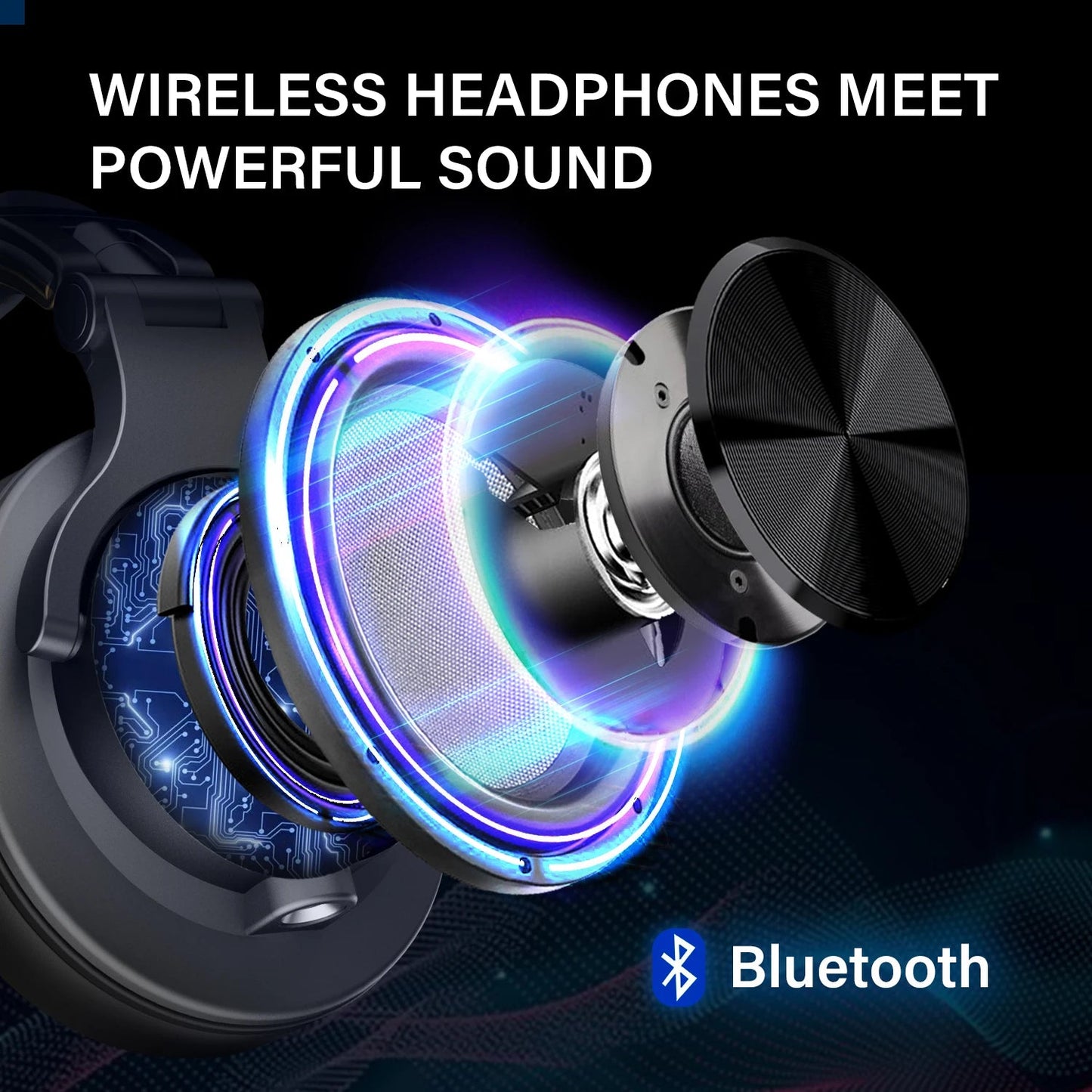 Oneodio Fusion A70 Wireless Bluetooth Headphones Bluetooth 5.2 Headphones Hi-Res Audio Over Ear 72H Playtime Professional Stud RELUX.STORE