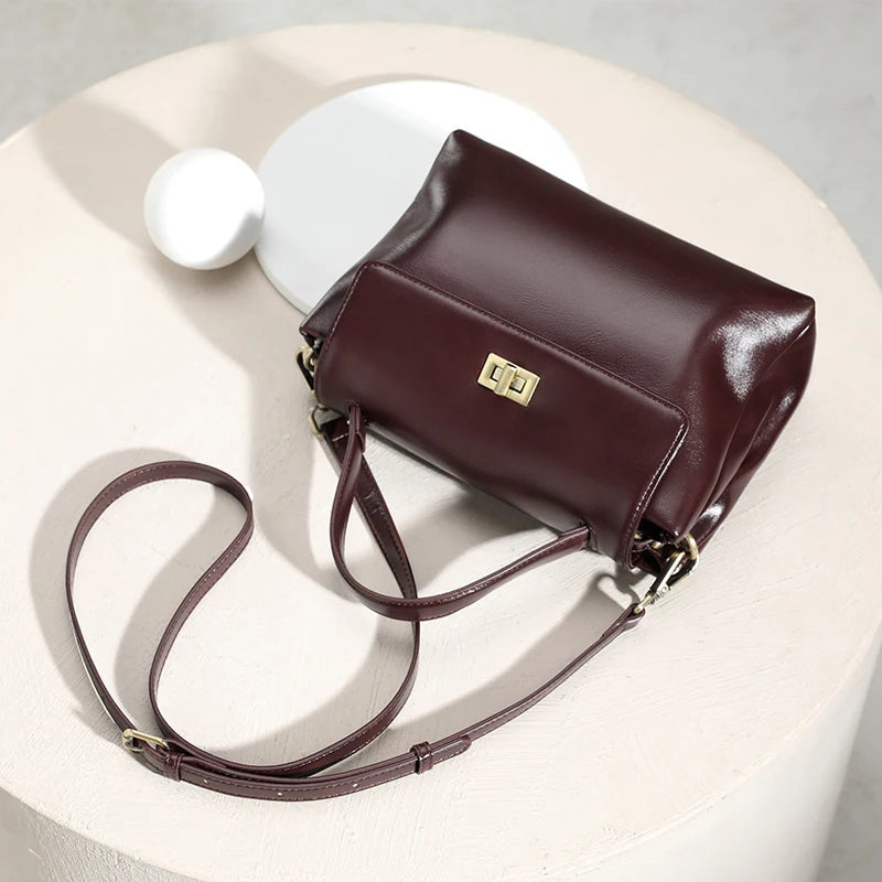 Women Cowhide Genuine Leather Tote Bag Lady Designer Luxury Soft Leather Handbag Fashion Crossbody Bags Female Shoulder Handbag RELUX.STORE