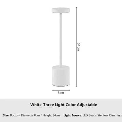 Rechargeable LED Night light Touch Table Lamp Writing Lamp Bedside Creative Ambient Lights Bar Outdoor Decoration Night Lighting