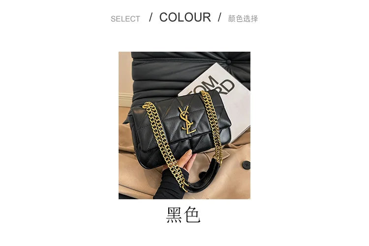 New Xiaoxiangfeng diamond grid chain bag, stylish and versatile, large capacity diagonal span small square bag RELUX.STORE