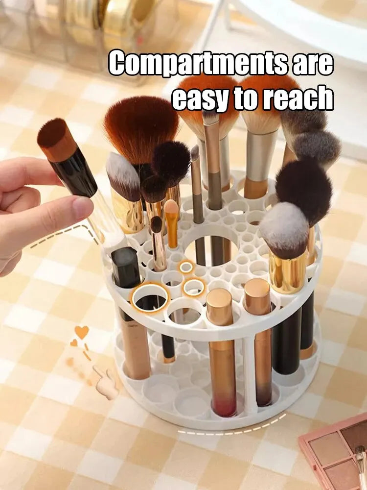 Makeup Brush Storage Rack Desktop Cosmetics Storage Rack Lipstick Makeup Brush Storage Dressing Table Sorting Storage Box RELUX.STORE