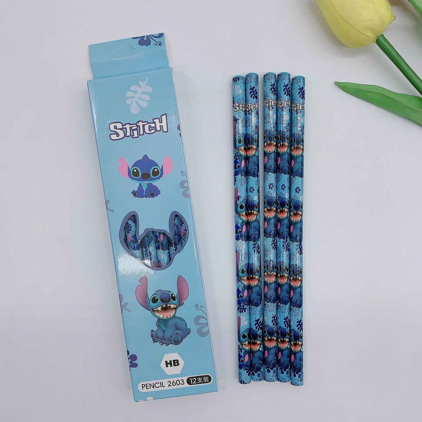 12pcs Disney Stitch Anime Pencil School Supplies Kid Colored pencils School Supplies Pencils Hb Pencils kids Birthday Xmas Gift