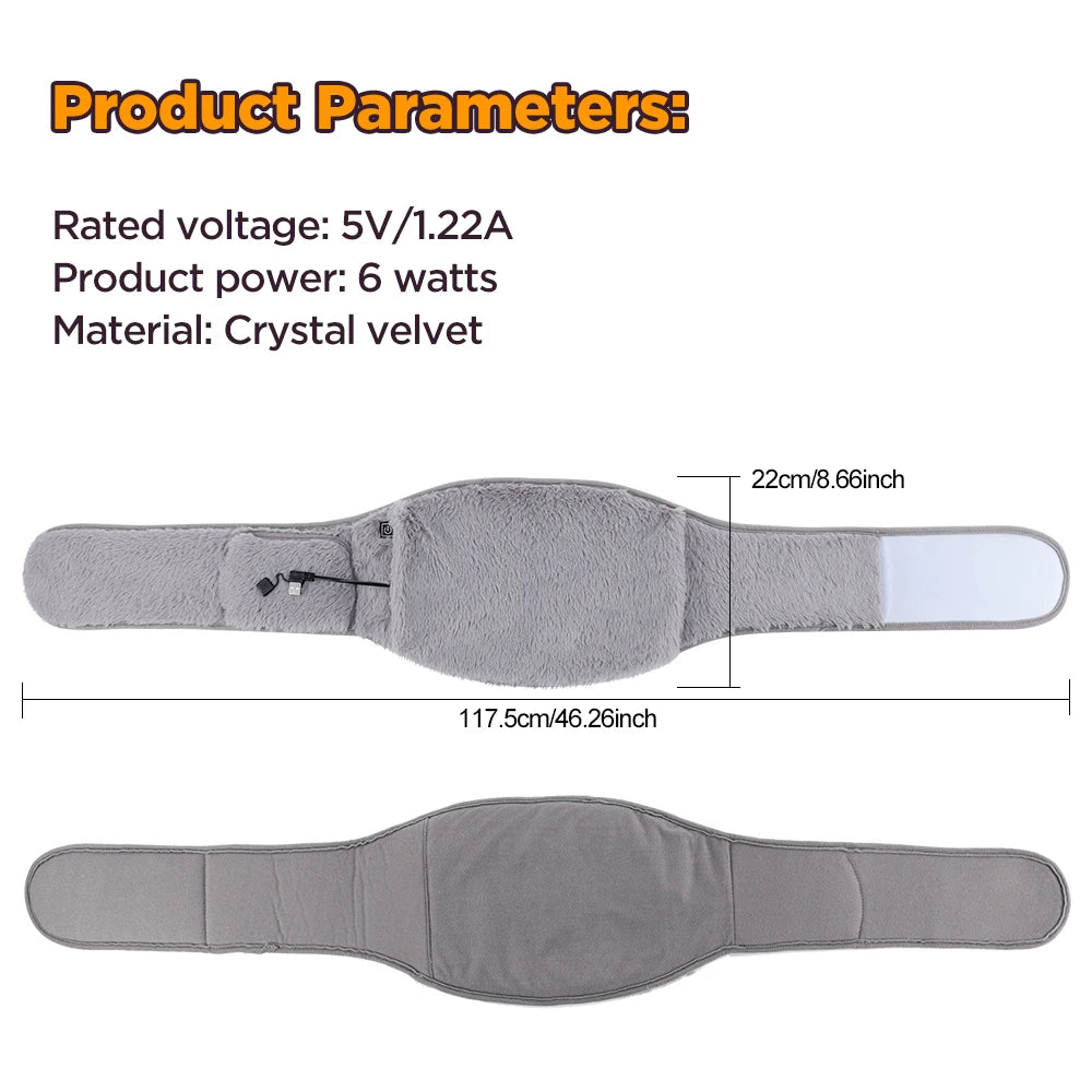 Electric Heating Pad Waist Belt Hand Warmer Winter Heater Cold-proof Uterus Warming Pad USB Charging Abdominal Heating Belt RELUX.STORE