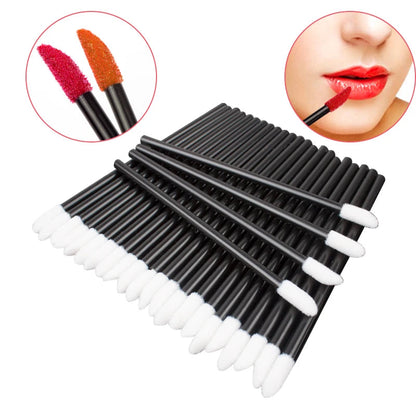 Wholesale 50/1000pcs Lip Brushes Applicators Eyelashes Brush Lipstick Brush Lip Gloss Applicator Wands Makeup Beauty Tool RELUX.STORE