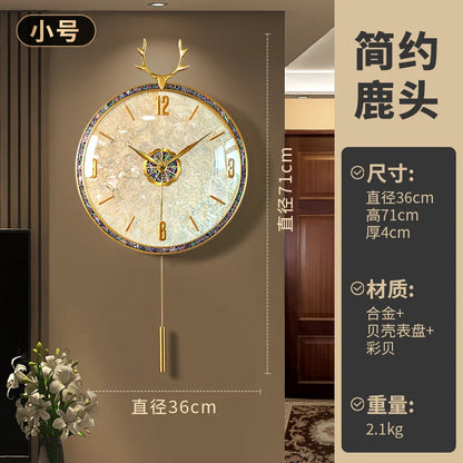 Large Luxury Wall Clocks Modern Cute Restaurant Nordic Fashion Wall Watch Creative Round Relogio De Parede Home Decoration RELUX.STORE