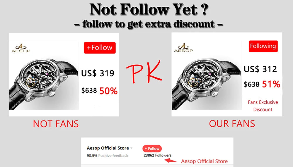 AESOP Men Flying Tourbillon Mechanical Full Skeleton Waterproof Watches Top Brand Luxury Watch for Men Sapphire With Diamond Man