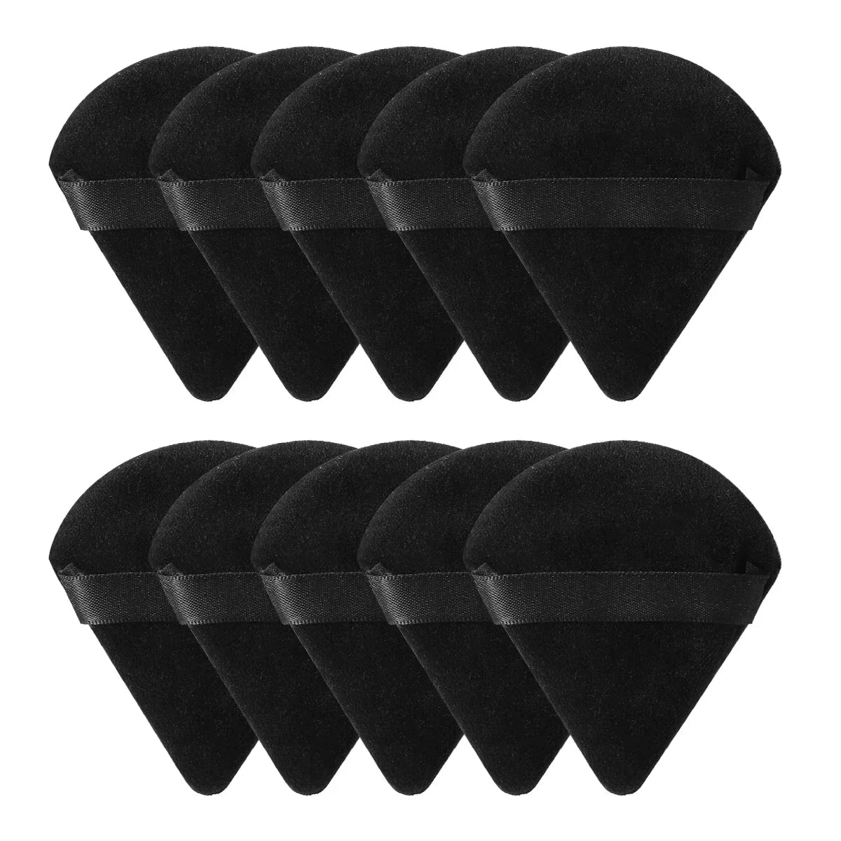 10/20Pcs Triangle Velvet Powder Puff Pizza Flours Mini Face Makeup Sponge Cosmetics Washable Lightweight Makeup Tool RELUX.STORE