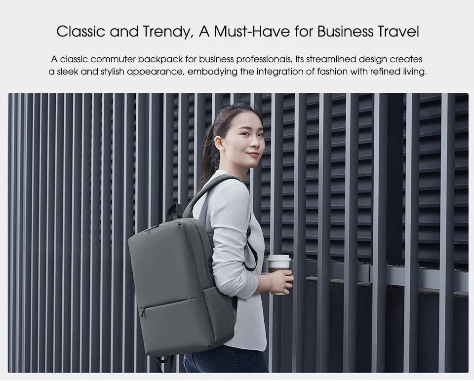 Xiaomi Classic Business Backpack 2 Fashion Laptop Bag for Men and Women Travel Large Capacity Backpack
