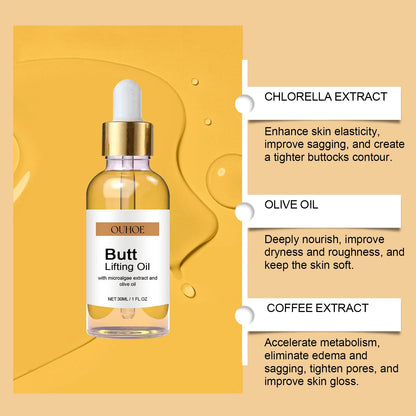 Buttock Enlargement Oil Hip Lifting Growth Firming Nourishing Moisturize Skin Tighten Pores Enhance Elasticity Body Massage Care RELUX.STORE