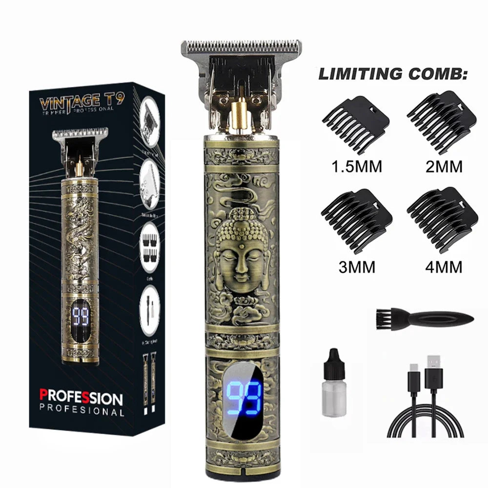 LCD Display T9 Electric Hairber 0Mm Shaver Hair Trimer Home Appliances Travel Barber Razors Shaving Machine for Men Trimmer Man