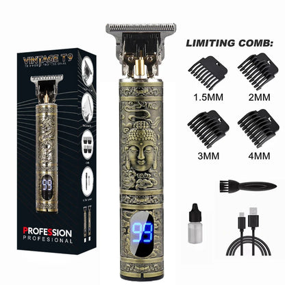 LCD Display T9 Electric Hairber 0Mm Shaver Hair Trimer Home Appliances Travel Barber Razors Shaving Machine for Men Trimmer Man