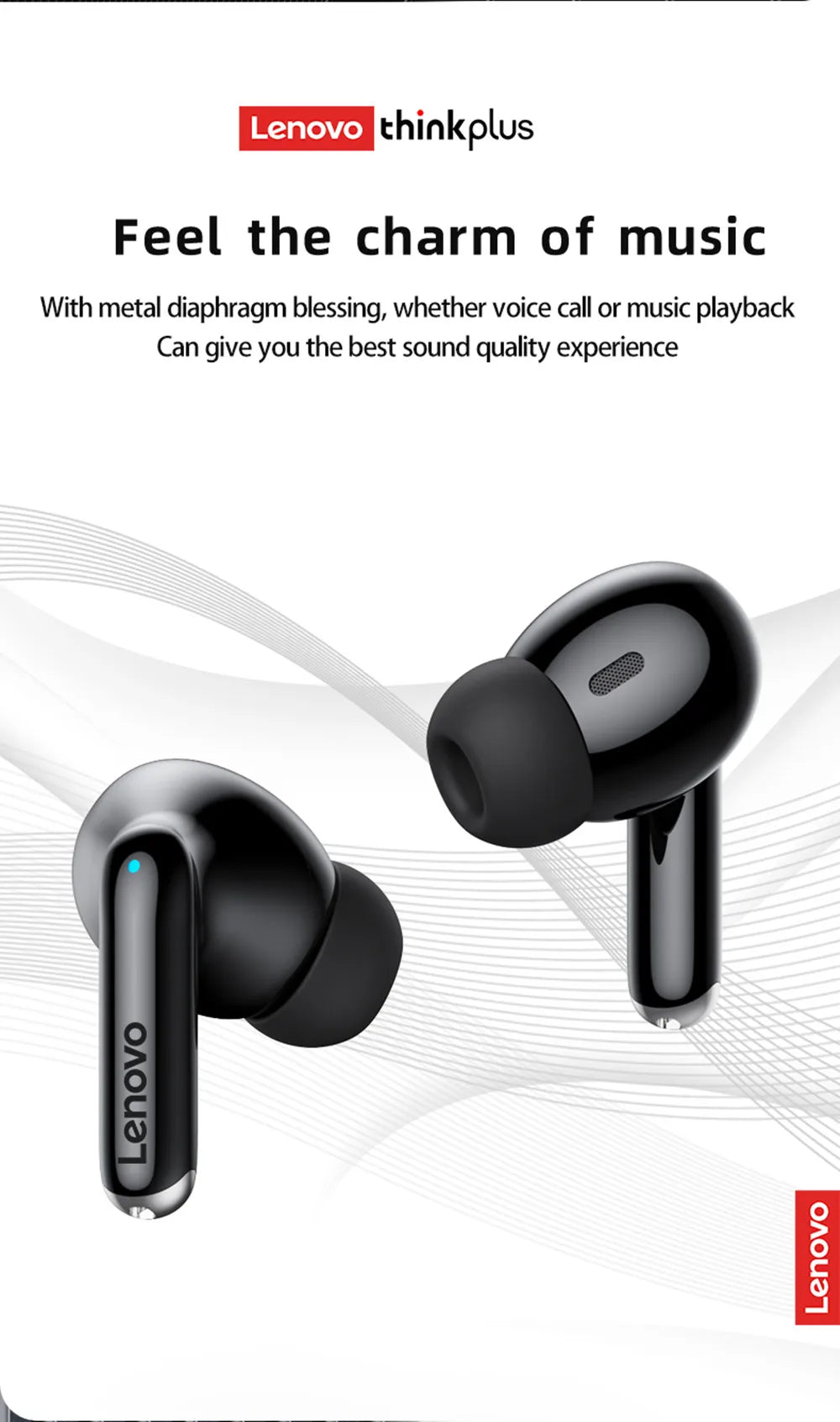 Original Lenovo XT88 TWS Wireless Earphones Bluetooth 5.3 Dual MIC Stereo Noise Reduction Bass HIFI Touch Control Earbuds RELUX.STORE