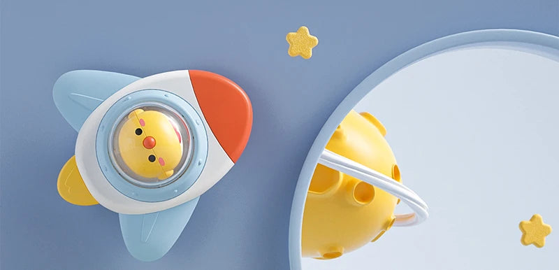 Baby Montessoris Spin Cup Top Bath Toys Bathing Sucker Spinner Suction Sensory Toy Rotating Rattles Early Educational Fidget Toy