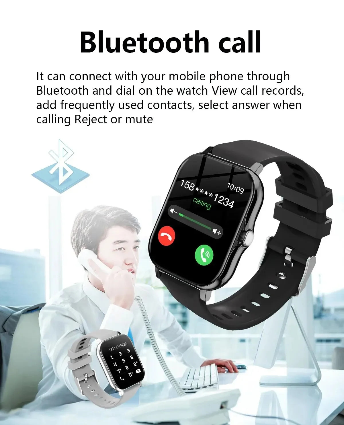 LAXASFIT Smart Watch For Men Women Gift Sports Fitness Watches Bluetooth Calls Digital Smartwatch Wristwatch