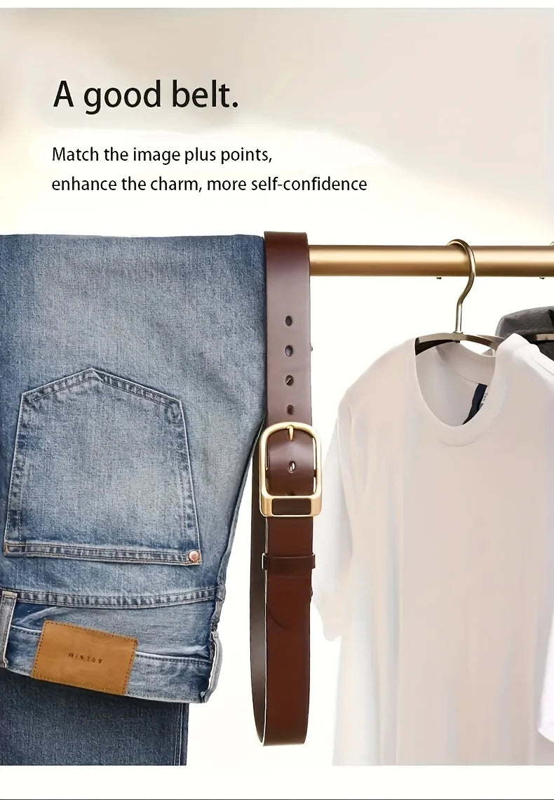 Men's Trendy Casual Belt For Men Coboy Style Belts Pin Buckle Belt Jeans Retro Belt Business Casual Belt RELUX.STORE