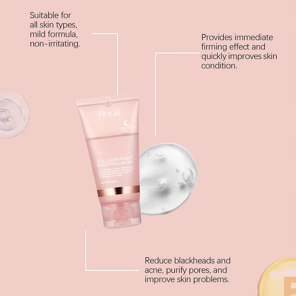 75/150ML Collagen Peel Off Face Mask Deeply Hydrating Moisturizing Night Wrapping Mask Cream Firming Skin Peel-off Facial Mask RELUX.STORE