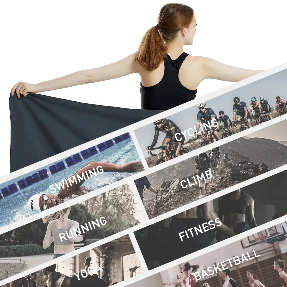 Microfiber Quick Dry Sandproof Towel | Lightweight Compact for Swim Yoga Gym Beach Travel Sports Accessories