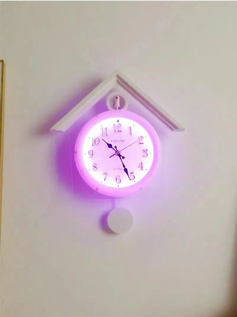 Luminous Wall Clock Luxury Cuckoo Clocks Led Watch Retro Table Clock Bedroom Silent Living Room Decoration Elegant Room Ornament RELUX.STORE