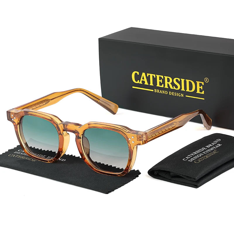 CATERSIDE Fashion Men Sunglasses Small Frame Square Personalized Design Sun Glasses Women Travel Party Business Festival Gift RELUX.STORE