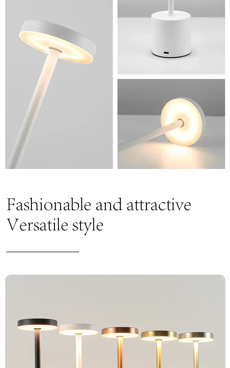 Rechargeable LED Night light Touch Table Lamp Writing Lamp Bedside Creative Ambient Lights Bar Outdoor Decoration Night Lighting