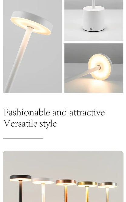Rechargeable LED Night light Touch Table Lamp Writing Lamp Bedside Creative Ambient Lights Bar Outdoor Decoration Night Lighting