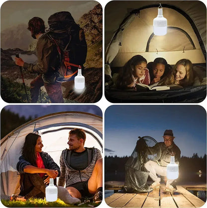 Portable Rechargeable LED Street Camping Light with Hook Dimmable Tent Lantern USB Charging Emergency Multifunctional LED Lamp