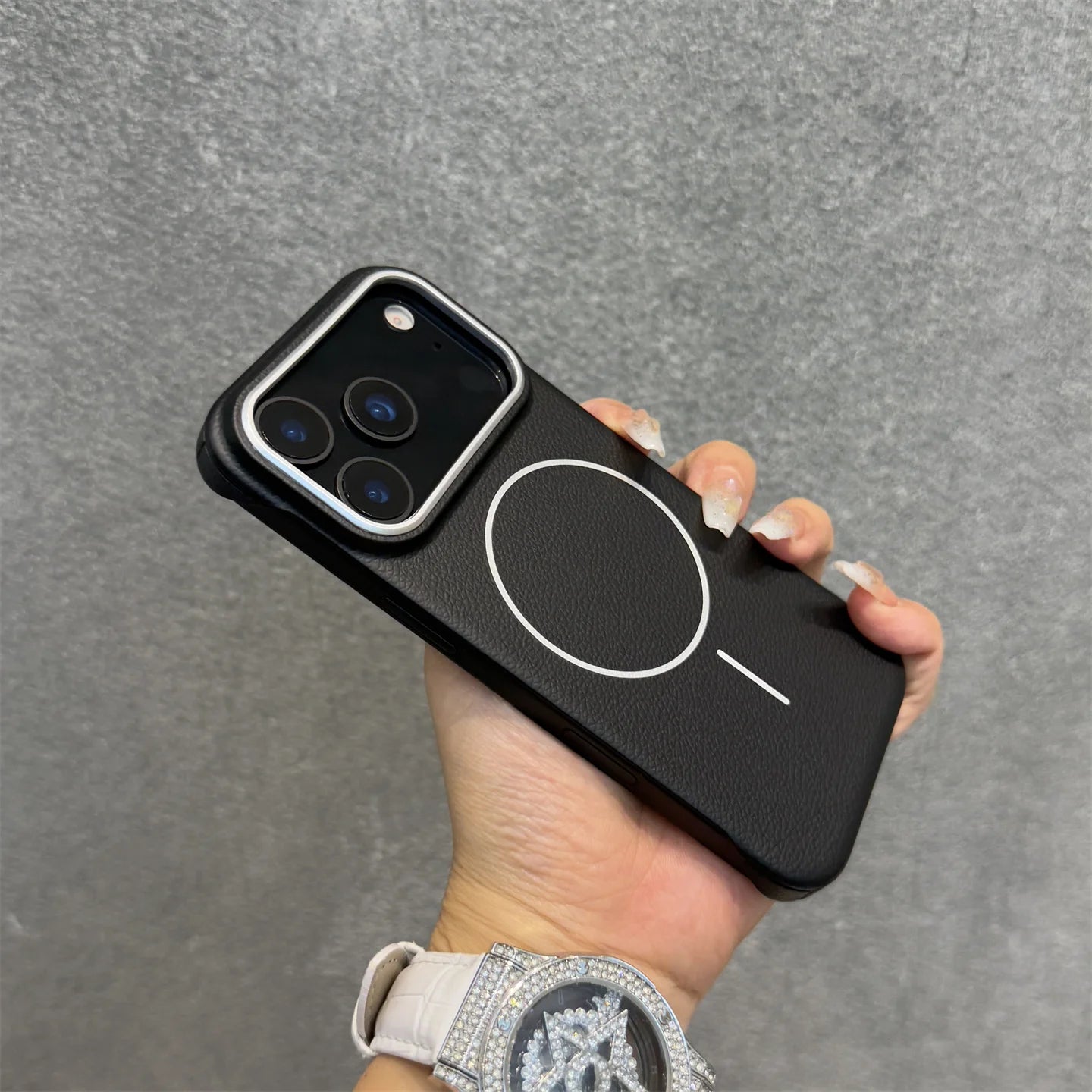 Luxury Borderless PU Leather Ultra Thin Magentic Cases for iPhone 17 16 14 15 Pro Max 16Pro 17promax 17 Air Magsafe Back Cover RELUX.STORE