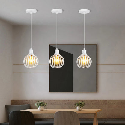 Retro Industrial Pendant Lamp Shade Geometric Modern Iron Lampshade Restaurant Hanging Light Creative Corridor Lighting Fixture