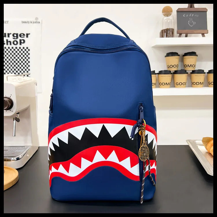 Men's Tactical Backpack: Shark-Mouth Opening Travel Rucksack | Water-Resistant Student Daypack for Outdoor Hiking & College