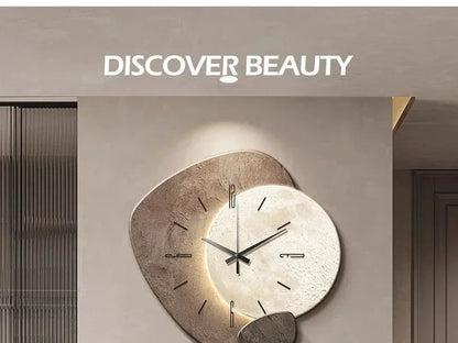 Modern wall clock in living room stylish large living room clock light design mechanism Nordic bedroom with silent decoration RELUX.STORE