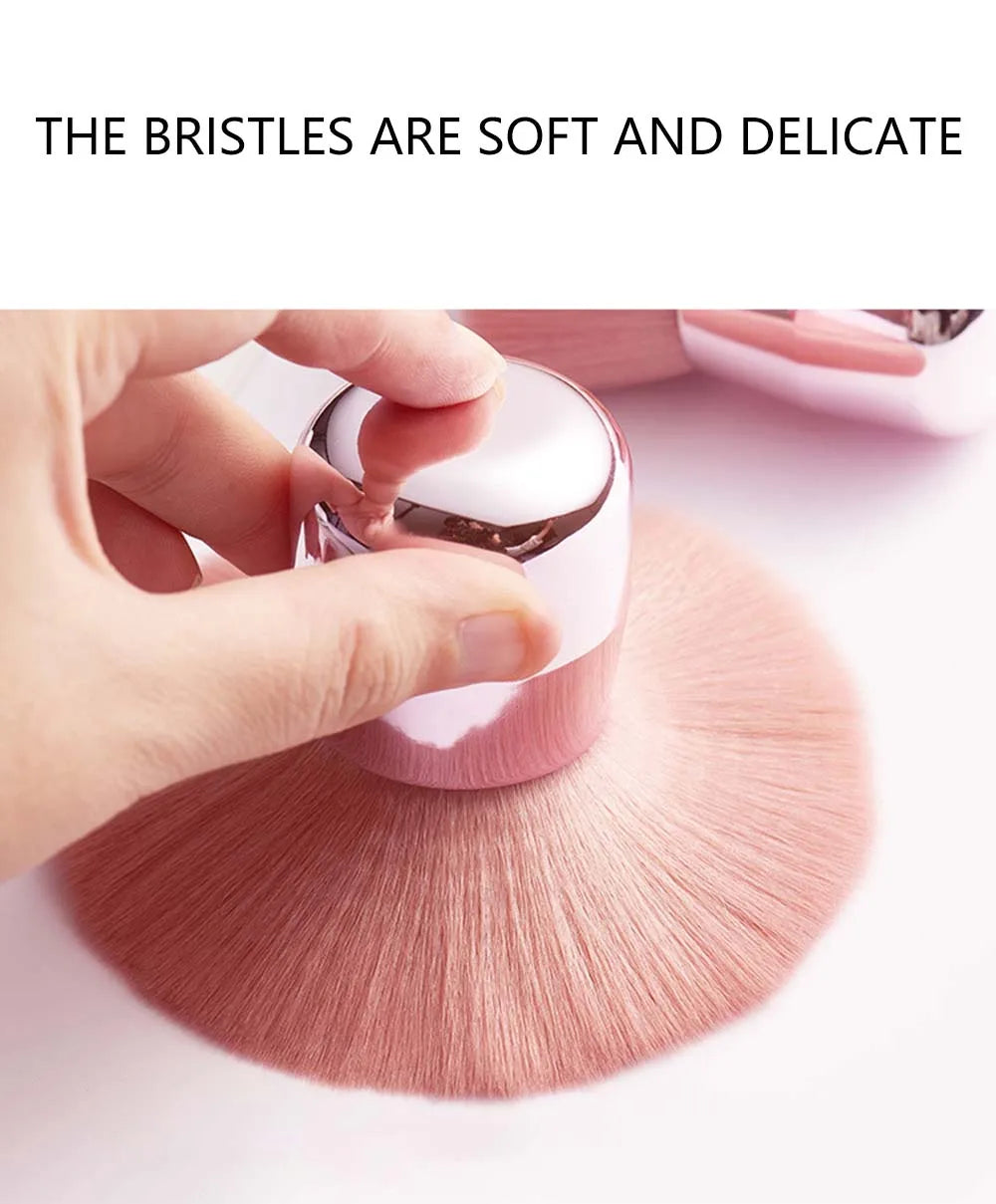 CALIYI 1/2 PCS Fluffy Loose Powder Blush Brushes Portable MINI Luxury Makeup Brush Travel Cosmetic Make Up Tools For Women Girls