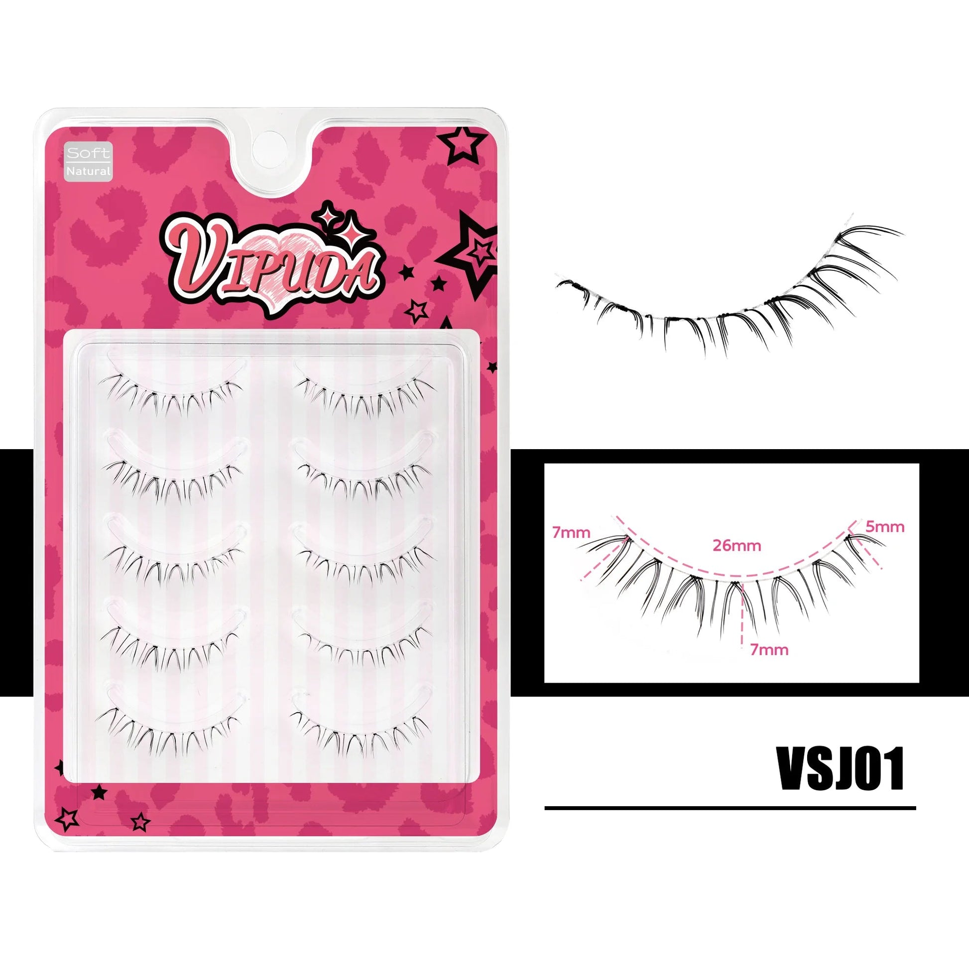 10Pairs Bottom Eyelashes Manga Lower Lashes Clear Band Wispy Small Flame Under Eye Lashes Korean Makeup Cosplay Tools RELUX.STORE