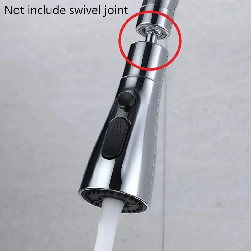 Kitchen Pull Out Faucet Sprayer Nozzle 3 Modes ABS Water Saving Bathroom Basin Sink Shower Spray Head For 1/2" Connection