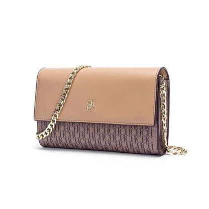 CHCH Women's Shoulder Bag New Magnetic Flip Chain Bag Brown Small Square Bag Wallet RELUX.STORE