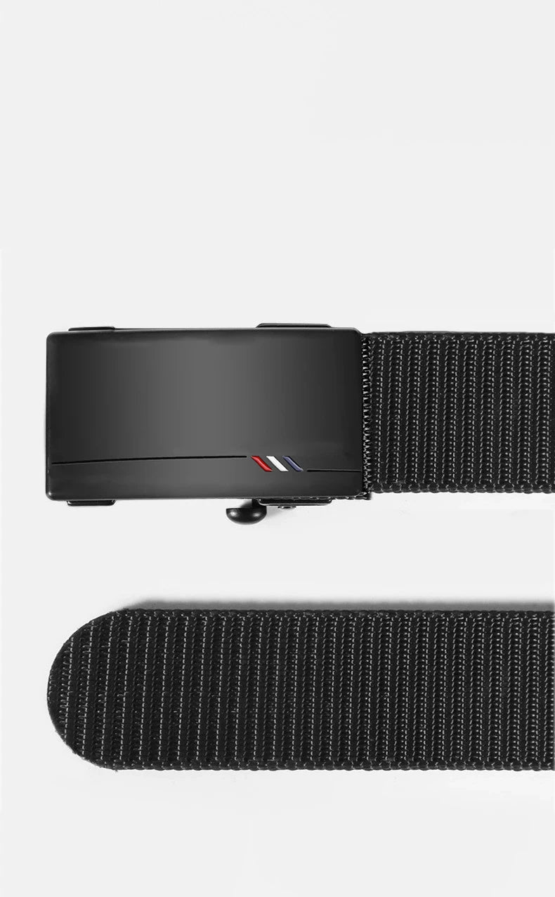 Casual Men's Nylon Belt Woven Canvas Breathable Automatic Buckle Belt For Men Outdoor Sports Strap Fashion Jeans Belt RELUX.STORE