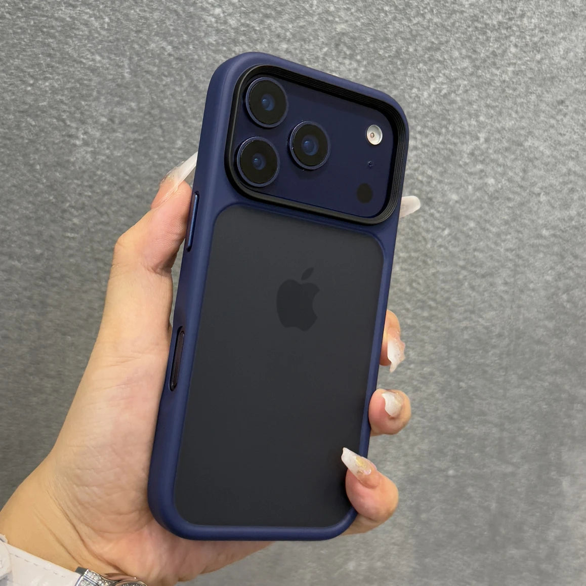Luxury Orange Shield Matte Transparent Phone Case For iPhone 17 Pro Max 17 Pro 17 New Metal Buttons Skin Feel Shockproof Cover RELUX.STORE