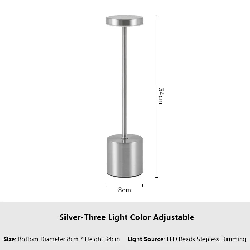 Rechargeable LED Night light Touch Table Lamp Writing Lamp Bedside Creative Ambient Lights Bar Outdoor Decoration Night Lighting